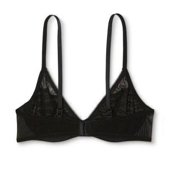 32A Xhilaration Unlined T-Shirt Lace Underwire Bra Ebony Black‎  New with Tags - Picture 5 of 5